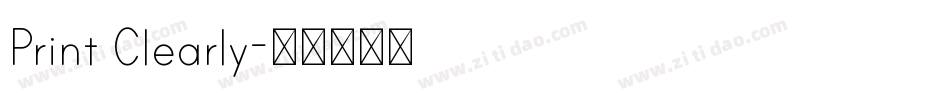 Print Clearly字体转换